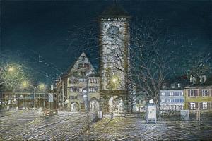  Celso, Schwabentor 1, 2021, OelLw,  40 x 60 cm
